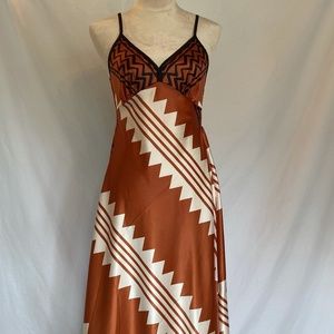Maxi Satin Strap Dress NWOT Multicolor